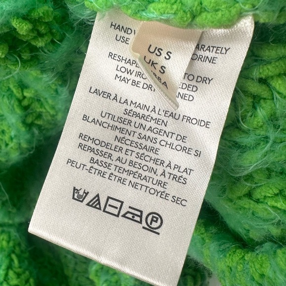 Free People Oasis Cowl Neck Tunic Sweater Pullover Fuzzy Oversized Green Small - Picture 5 of 7